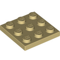 Lego deska (destička) 3x3, béžová (6115031)